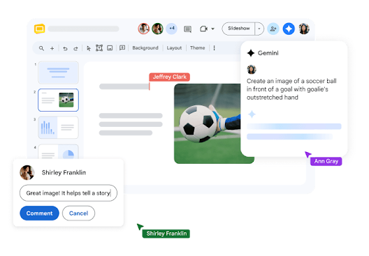 Создание изображения с Gemini в Google Slides